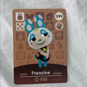Animal Crossing Amiibo card - Francine